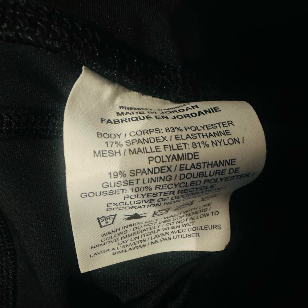 Nike Women's Black Solid Stretch Mid Rise Running Cropped Leggings Medium - Picture 5 of 5